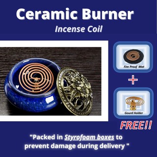 Ceramic Artemisia Argyi Incense Coil Burner Mosquito Repellent