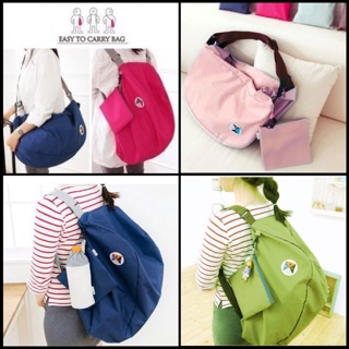 [SG SELLER] [STOCKS IN SG] 3 Way Foldable Bag Bagpack with Pouch Light Weight Convenient Great Travelling