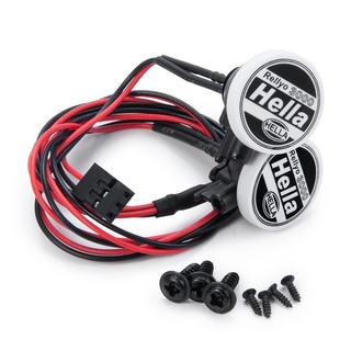 2Pcs Round LED Light with Cover forTRX-4 Axial SCX10 Tamiya CC01 D90 TF2 1:10 RC Crawler Car Parts