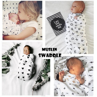 Muslin 100% Cotton Baby Blanket Swaddle Wrap Nursery Cover Newborn Bath Gauze (1)