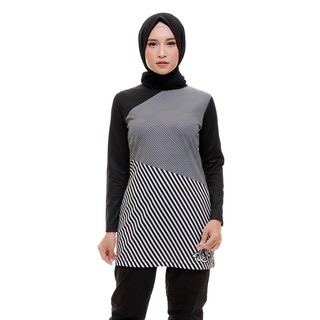 Sporty TOP | Stripe PARTY | Attiqa Active (Active wear hijab Sportswear)