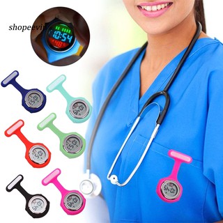 SPVP_1Pc Digital Display Dial Clip-On Fob Nurse Brooch Pin Hang Pocket Electric Watch