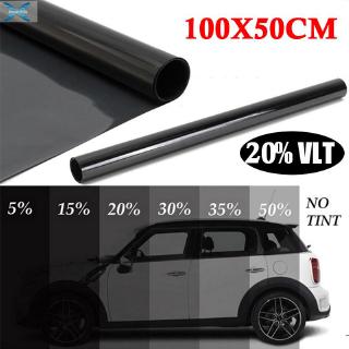 High Quality Window VLT 20% Anti UV Privacy Sticker Uncut Black Solar Sunshade Universal Car Home 50*100cm Tint Film