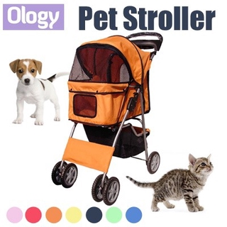 Pet Stroller Foldable Washable Baby Pram Cat Carrier Dog Cart Pet Wheel Trolley Backpack Portable Backpack Capsule