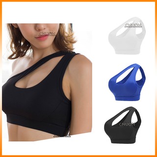 One Shoulder Woman Top Sports Bra Seamless Sports Crop Top Yoga Bra Gym Fitness Top Female Sexy Active Wear Hollow Out