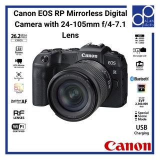 (12 + 3months Warranty) Canon EOS RP Mirrorless Digital Camera with 24-105mm f/4-7.1 Lens + Freegift