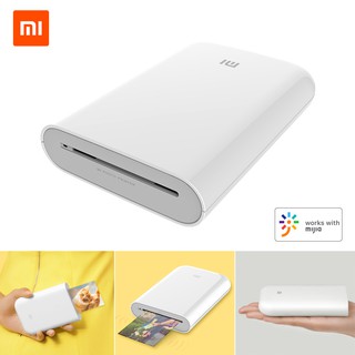 100% Original XIAOMI Pocket Photo Printer 3 Inch 300dpi AR ZINK Non-ink Mini Picture Printer bluetooth Connection--Support All System