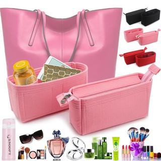 Purse Cosmetic Handbag Insert ba 2pcs In Bag Felt Set Organizer Bag Multi Pocket