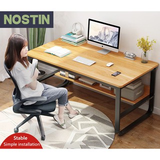 ❤Ready Stock❤Modern simple computer desk living room home desk table simple study desk bedroom solid wood furniture (1)