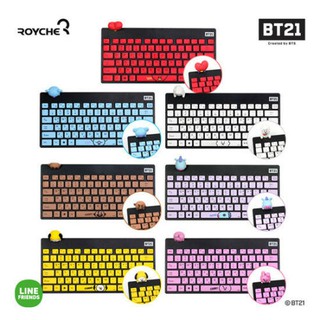 (Ready to ship)BTS BT21 Official Figure Silent Wireless Keyboard LINE FRIENDS Bangtan Boys