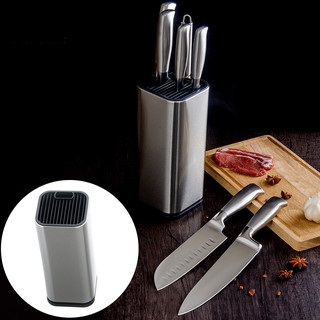 FHAC_Kitchen Knife Holder Storage Stainless Steel Block Stand Large Capacity Tool