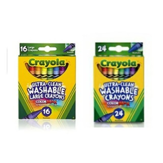 💌Foc Mail💌 CRAYOLA Ultra-Clean Washable Crayons 24's Colour or 16s (large) Max Non-toxic Toddler Draw Scribble