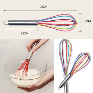 Tool Manual Stirrer Silicone Egg Beater Milk Cream Butter Mixer Whisk Tool