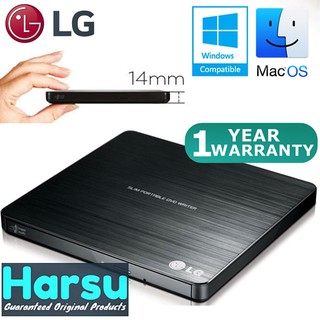 LG Slim Portable External USB 8X CD / DVD Writer Drive GP60NB50