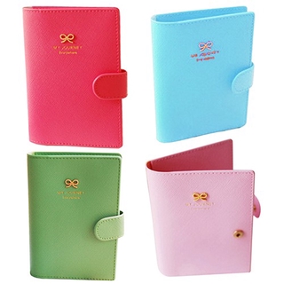 Fashion Passport Holder Cover Ticket Card Case Sweet Bowknot Pu Leather Travel Wallet