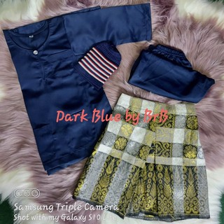 [Shop Malaysia] BAJU MELAYU BABY MURAH dark blue