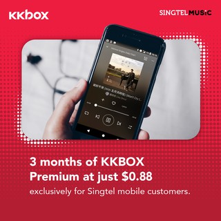 Singtel Music KKBOX Premium - SGD0.88 for 3 Months.