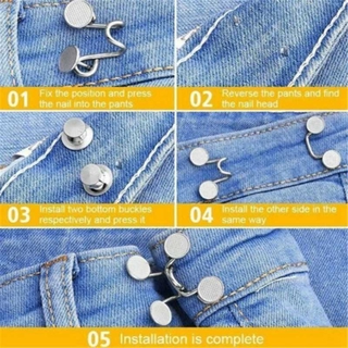 Waist Buckle Metal buttons Jeans waist size adjustment 27/32MM Nail-free Removable