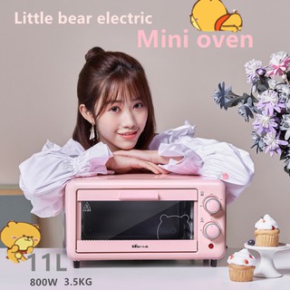 Bear electric mini electric oven 11 liter pink electric oven toaster
