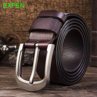 Men 115cm-125cm Genuine Leather Belt Smooth Men's Belts