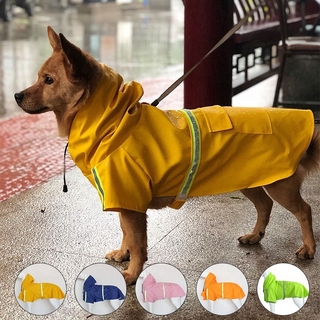 Dog Clothes Dog Raincoat Reflective Pet Raincoat Dog Windproof Raincoat with Hood