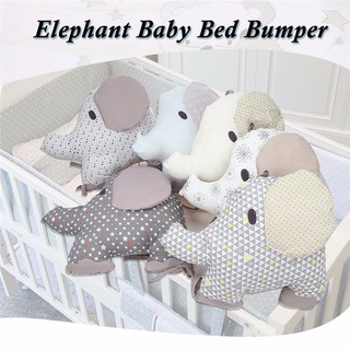 6Pcs Baby Bed Bumper Newborn Bed Cushion Animal Elephant Crib Bumper Soft