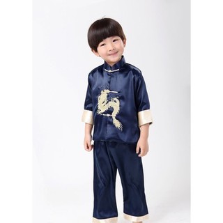 (SG Stock fast delivery) CNY Boy chinese costume Cheongsam