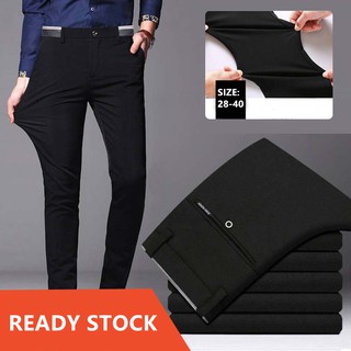 Men's CEO Formal Pants Stretchable Flexible Slimfit Casual Long Pant Office Wear Business Trousers