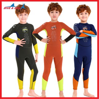 Kids Wetsuit, 2.5mm Neoprene Thermal Swimsuit, Youth Boy's Girl's One Piece Wet Suits for Scuba Diving, Full Swimsuit