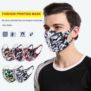 Camouflage face shield Mouth Mask Dust Washable Reusable Masks Cotton Unisex Mouth for Allergy/Asthma/Travel (2)