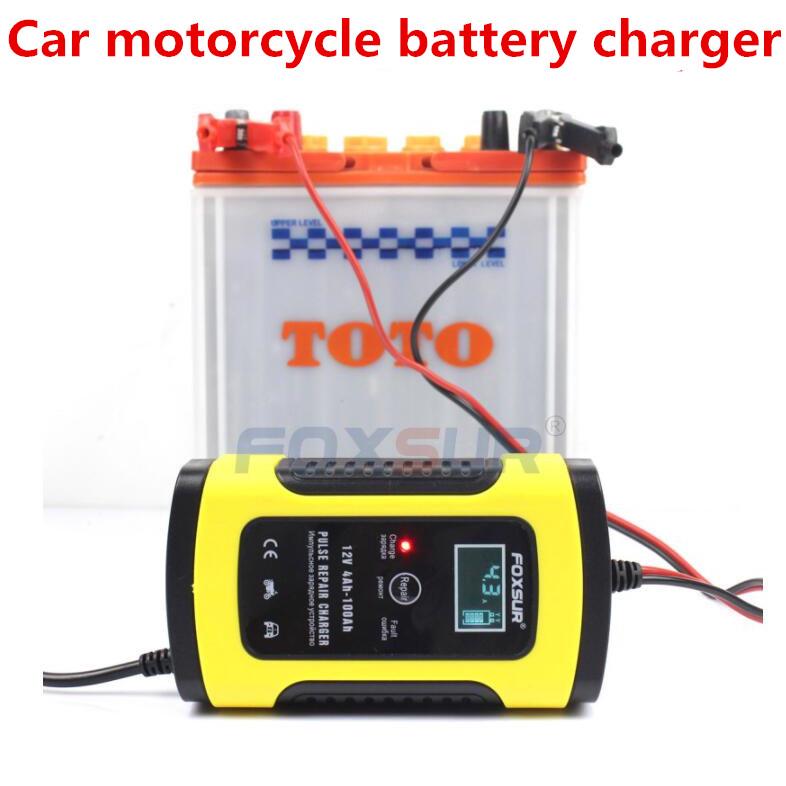12V 5A Car Motorcycle Battery Pulse Repair Charger with LCD Display