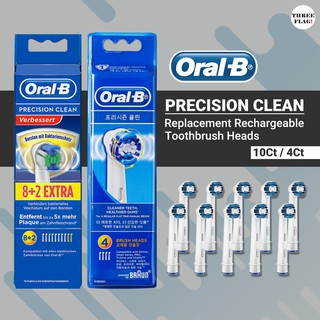 Oral-B Braun Precision Clean Replacement Rechargeable Toothbrush Heads - 4Ct, 10 Ct(Packaging design can be changed)