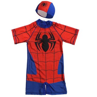NEW Kids Boys Superman Spiderman Batman Swimwear One-Piece Swimming Suit Beach