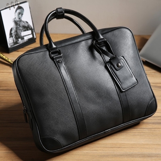 ZARA▶Trendy Fashion Casual Briefcase Computer Bag Business Men's Bag File Bag Fashion Leather Men's Handbag