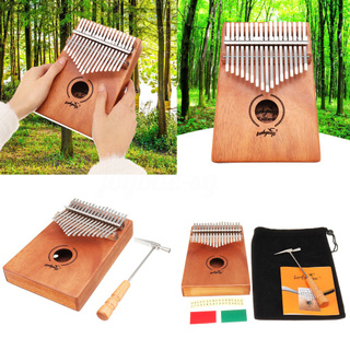 17 Keys Kalimba African Solid Mahogany Wood Thumb Piano Finger Percussion