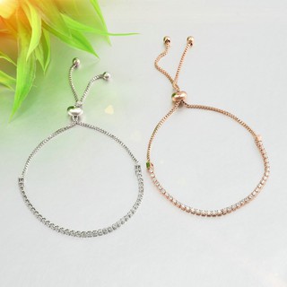 Women Rhinestone Cubic Zirconia Bracelet Fashion Adjustable Bangles Jewelry Gift