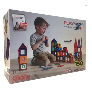 Playmags 150pc set (Authentic from USA) Top Selling Magnetic Tiles STEM MAGNETIC magnatiles connetix picasso compatible