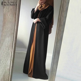 ZANZEA Women Casual Solid Color Long SLeeve Muslim Cardigan