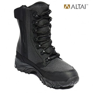 ALTAI® 8 Inch Waterproof Motorcycling Tactical Boots with Zipper In Black – Made with SuperFabric® (MFT200-Z)