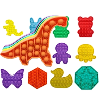 (Ready Stock) Push Pop Bubble Fidget Sensory Toy Autism Special Needs Pops Fidget Squeeze Funny Anti-stress Stress Reliever Toys