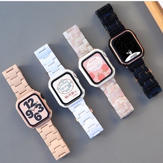 Apple Watch Strap + Case Resin iwatch strap Apple Watch series 7 SE 6 5 4 3 2 1 Apple Watch SE Wrist band size 41mm 45mm 38mm 40mm 42mm 44mm Replacement watch band