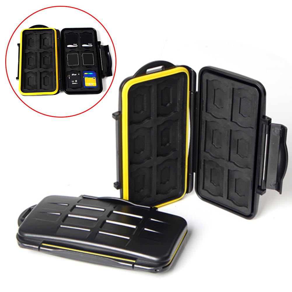 JJC Water-resistant Memory Card Case Storage Holder fits 12 SD card + TF