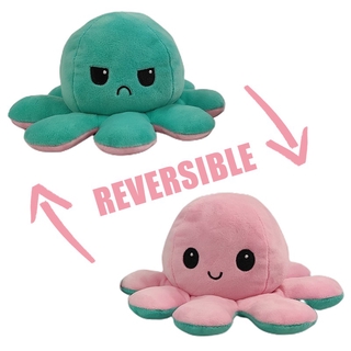 New arrivals REVERSIBLE BIPOLAR octopus plush rainbow plushie toy MOOD SWITCHER toys (2)