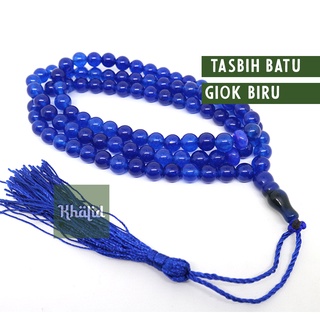Tasbih Blue Jade Stone / 99 Grains / 8MM Original NATURAL