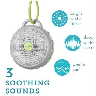 Marpac Hushh Portable White Noise Machine USB Rechargeable Baby-Safe Clip & Child Lock,Grey