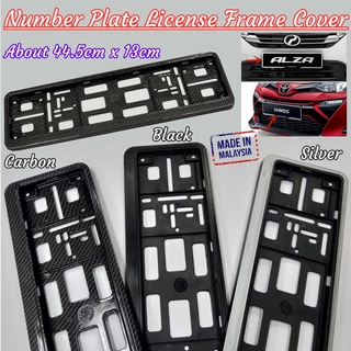 [Shop Malaysia] Number Plate License Frame Cover - Handmade Carbon / Silver / Black - Short