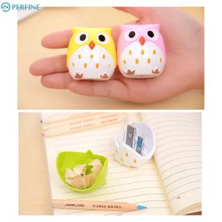1pc 4 Color Cute Lovely Owl Plastic Pencil Sharpener Creative Stationery Gifts For School Kids Random Color BIU