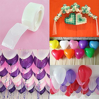 100 Pcs/Roll Sided Adhesive Tape Balloon Stick DIY Sticker