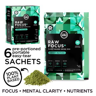 Focus Boost Superfood Mix – Sweet Matcha (6 sachets), Plant-Based Energy & Focus With Matcha, Moringa And Brahmi