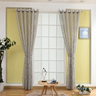 Colorful Fashion Curtain Panel Living Room Jacquard Door Curtain Wave Bubble
